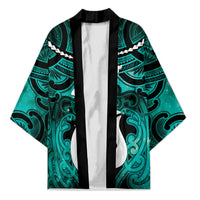 Personalised Maori Matariki Hei Matau Turquoise Kimono Maori Kowhaiwhai Pattern Galaxy LT01 Unisex Turquoise - Polynesian Pride