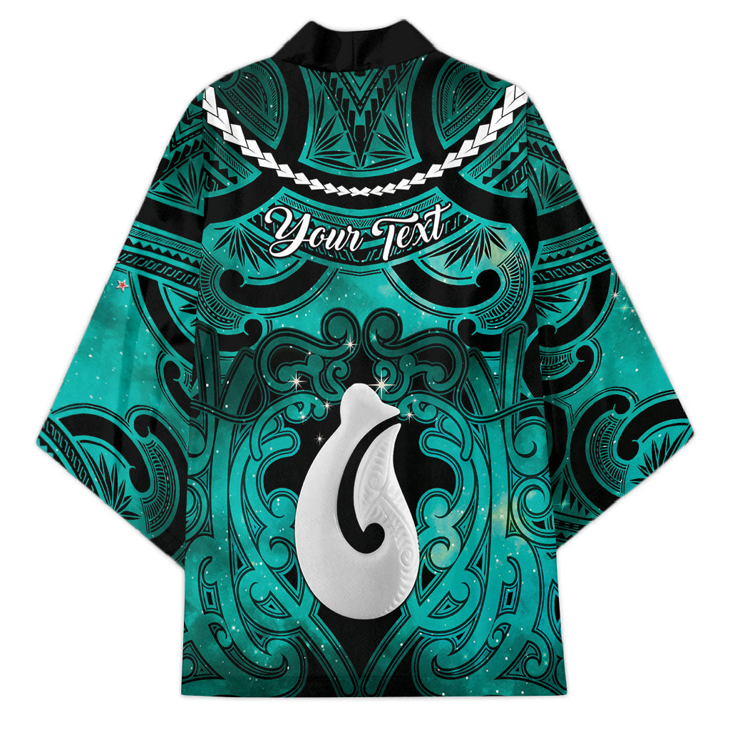 Personalised Maori Matariki Hei Matau Turquoise Kimono Maori Kowhaiwhai Pattern Galaxy LT01 - Polynesian Pride