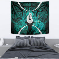 Maori Matariki Hei Matau Turquoise Tapestry Maori Kowhaiwhai Pattern Galaxy LT01 - Polynesian Pride