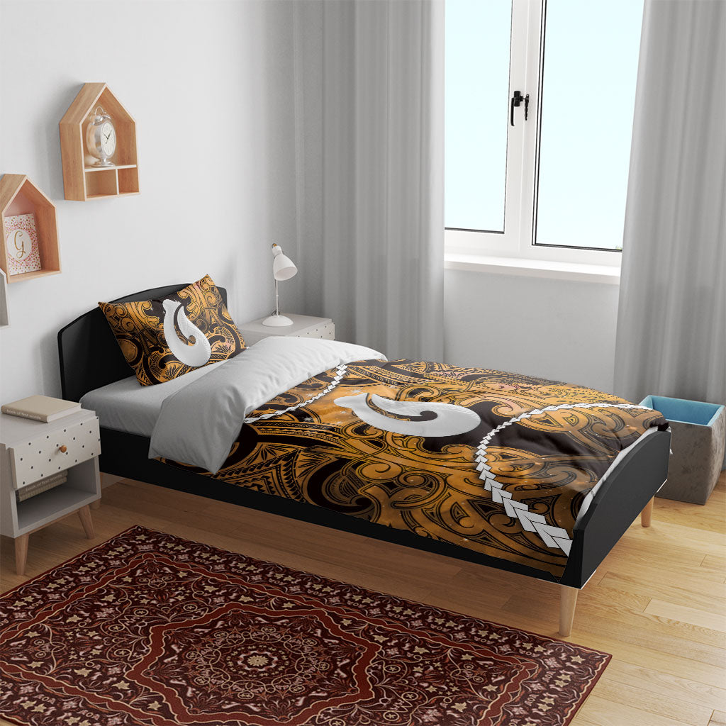 Maori Matariki Hei Matau Kowhai Bedding Set Maori Kowhaiwhai Pattern Galaxy LT01 - Polynesian Pride