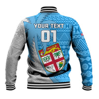 Custom Fiji Rugby Baseball Jacket Come On Fijian Tapa Pattern LT01 - Polynesian Pride