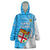 Custom Fiji Rugby Wearable Blanket Hoodie Come On Fijian Tapa Pattern LT01 One Size Blue - Polynesian Pride