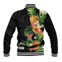 Hawaii Pineapple Tropical Baseball Jacket Colorful Hibiscus Plumeria LT01 - Polynesian Pride