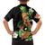 Hawaii Pineapple Tropical Family Matching Off The Shoulder Long Sleeve Dress and Hawaiian Shirt Colorful Hibiscus Plumeria