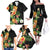 Hawaii Pineapple Tropical Family Matching Off The Shoulder Long Sleeve Dress and Hawaiian Shirt Colorful Hibiscus Plumeria