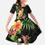 Hawaii Pineapple Tropical Family Matching Off Shoulder Maxi Dress and Hawaiian Shirt Colorful Hibiscus Plumeria