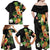 Hawaii Pineapple Tropical Family Matching Off Shoulder Maxi Dress and Hawaiian Shirt Colorful Hibiscus Plumeria