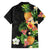 Hawaii Pineapple Tropical Family Matching Off Shoulder Maxi Dress and Hawaiian Shirt Colorful Hibiscus Plumeria