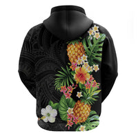 Hawaii Pineapple Tropical Hoodie Colorful Hibiscus Plumeria LT01 - Polynesian Pride