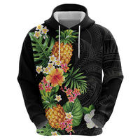 Hawaii Pineapple Tropical Hoodie Colorful Hibiscus Plumeria LT01 - Polynesian Pride