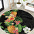 Hawaii Pineapple Tropical Round Carpet Colorful Hibiscus Plumeria