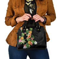 Hawaii Pineapple Tropical Shoulder Handbag Colorful Hibiscus Plumeria LT01 - Polynesian Pride