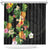 Hawaii Pineapple Tropical Shower Curtain Colorful Hibiscus Plumeria