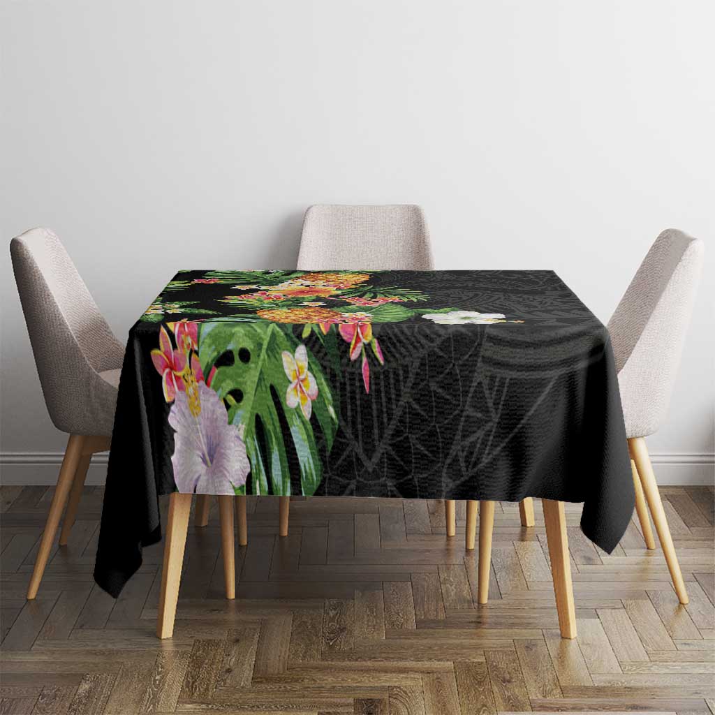 Hawaii Pineapple Tropical Tablecloth Colorful Hibiscus Plumeria LT01 - Polynesian Pride