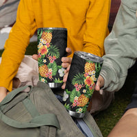 Hawaii Pineapple Tropical Tumbler Cup Colorful Hibiscus Plumeria LT01 - Polynesian Pride