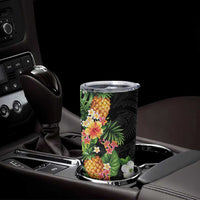 Hawaii Pineapple Tropical Tumbler Cup Colorful Hibiscus Plumeria LT01 - Polynesian Pride