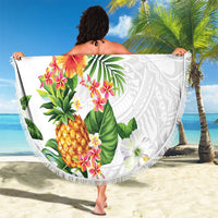 Hawaii Pineapple Tropical Beach Blanket Luminous Hibiscus Plumeria LT01 - Polynesian Pride