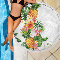 Hawaii Pineapple Tropical Beach Blanket Luminous Hibiscus Plumeria LT01 - Polynesian Pride