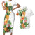 Hawaii Pineapple Tropical Couples Matching Short Sleeve Bodycon Dress and Hawaiian Shirt Luminous Hibiscus Plumeria