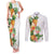 Hawaii Pineapple Tropical Couples Matching Tank Maxi Dress and Long Sleeve Button Shirt Luminous Hibiscus Plumeria