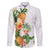 Hawaii Pineapple Tropical Family Matching Long Sleeve Bodycon Dress and Hawaiian Shirt Luminous Hibiscus Plumeria