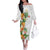 Hawaii Pineapple Tropical Family Matching Off The Shoulder Long Sleeve Dress and Hawaiian Shirt Luminous Hibiscus Plumeria