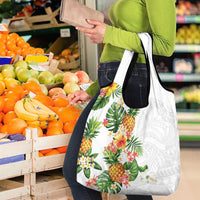 Hawaii Pineapple Tropical Grocery Bag Luminous Hibiscus Plumeria LT01 - Polynesian Pride