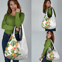Hawaii Pineapple Tropical Grocery Bag Luminous Hibiscus Plumeria LT01 - Polynesian Pride