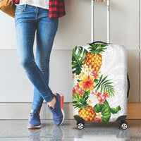 Hawaii Pineapple Tropical Luggage Cover Luminous Hibiscus Plumeria LT01 - Polynesian Pride