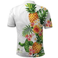 Hawaii Pineapple Tropical Polo Shirt Luminous Hibiscus Plumeria LT01 - Polynesian Pride