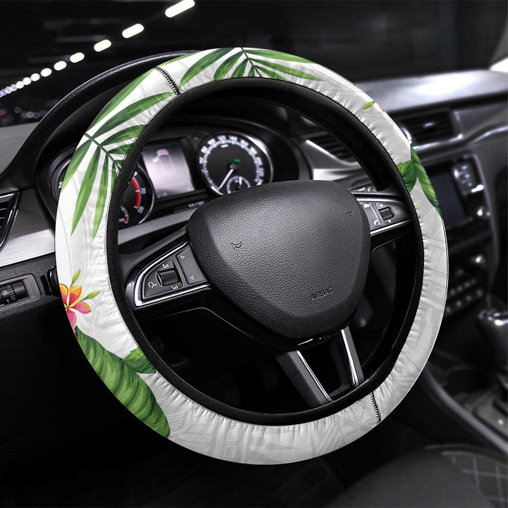 Hawaii Pineapple Tropical Steering Wheel Cover Luminous Hibiscus Plumeria