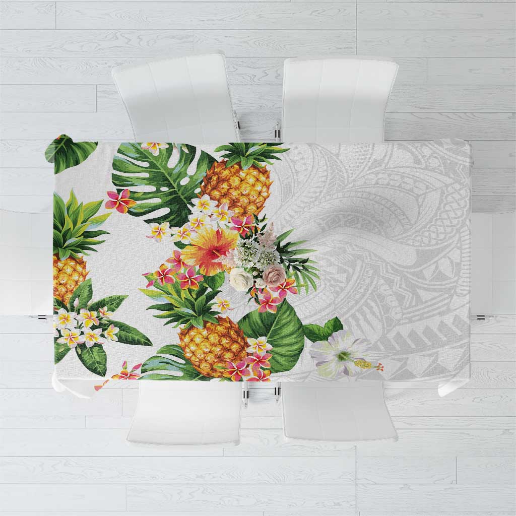 Hawaii Pineapple Tropical Tablecloth Luminous Hibiscus Plumeria