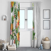 Hawaii Pineapple Tropical Window Curtain Luminous Hibiscus Plumeria LT01 - Polynesian Pride