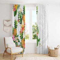 Hawaii Pineapple Tropical Window Curtain Luminous Hibiscus Plumeria LT01 - Polynesian Pride