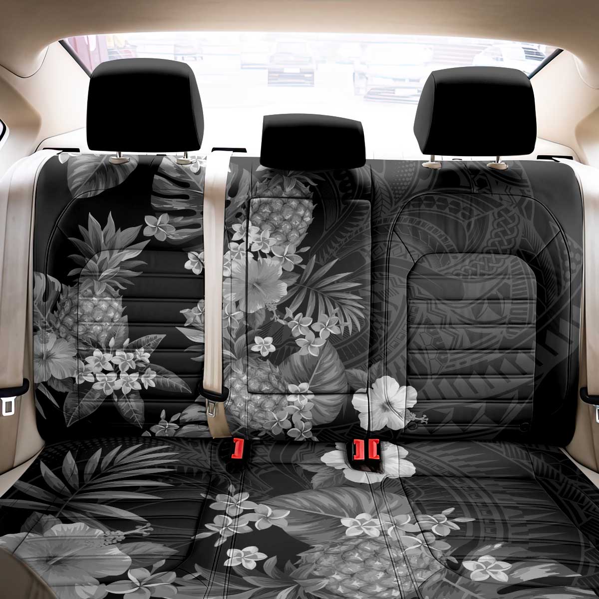 Hawaii Pineapple Tropical Back Car Seat Cover Neutral Hibiscus Plumeria LT01 - Polynesian Pride