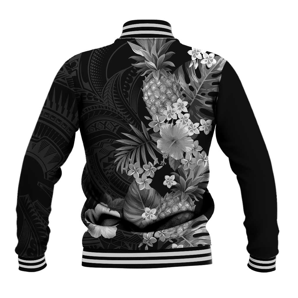 Hawaii Pineapple Tropical Baseball Jacket Neutral Hibiscus Plumeria LT01 - Polynesian Pride