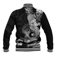 Hawaii Pineapple Tropical Baseball Jacket Neutral Hibiscus Plumeria LT01 - Polynesian Pride