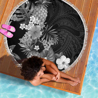 Hawaii Pineapple Tropical Beach Blanket Neutral Hibiscus Plumeria LT01 - Polynesian Pride