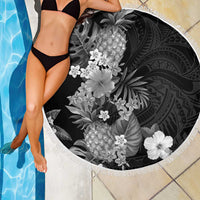 Hawaii Pineapple Tropical Beach Blanket Neutral Hibiscus Plumeria LT01 - Polynesian Pride