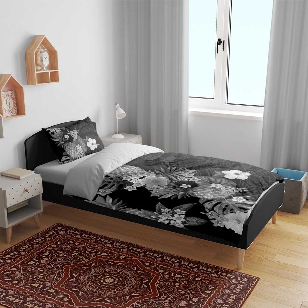 Hawaii Pineapple Tropical Bedding Set Neutral Hibiscus Plumeria LT01 - Polynesian Pride
