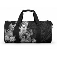 Hawaii Pineapple Tropical Duffle Bag Neutral Hibiscus Plumeria LT01 One size Black - Polynesian Pride