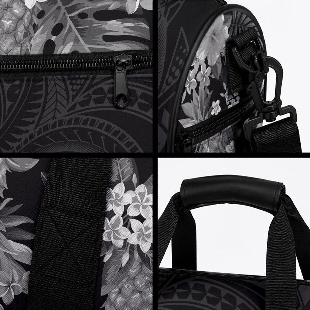 Hawaii Pineapple Tropical Duffle Bag Neutral Hibiscus Plumeria LT01 - Polynesian Pride