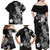 Hawaii Pineapple Tropical Family Matching Off Shoulder Maxi Dress and Hawaiian Shirt Neutral Hibiscus Plumeria