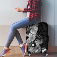 Hawaii Pineapple Tropical Luggage Cover Neutral Hibiscus Plumeria LT01 - Polynesian Pride