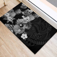 Hawaii Pineapple Tropical Rubber Doormat Neutral Hibiscus Plumeria LT01 - Polynesian Pride