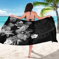 Hawaii Pineapple Tropical Sarong Neutral Hibiscus Plumeria LT01 - Polynesian Pride