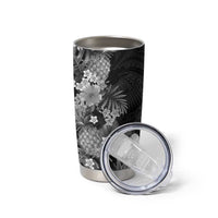 Hawaii Pineapple Tropical Tumbler Cup Neutral Hibiscus Plumeria LT01 - Polynesian Pride