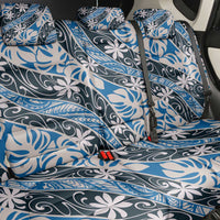 Ninamu Tahiti Tiare Monstera Back Car Seat Cover Polynesian Pattern Curve Style LT01 - Polynesian Pride