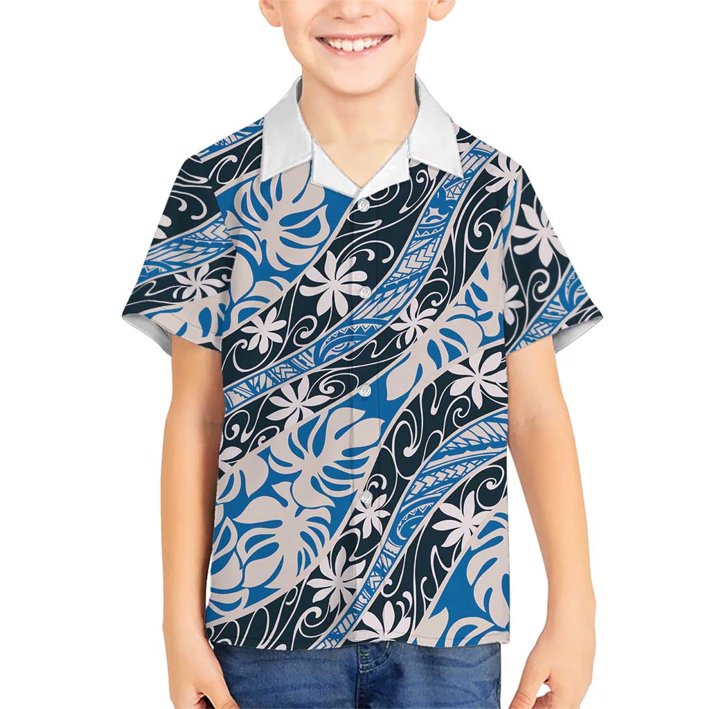 Ninamu Tahiti Tiare Monstera Hawaiian Shirt Polynesian Pattern Curve Style LT01 - Polynesian Pride