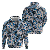 Ninamu Tahiti Tiare Monstera Hoodie Polynesian Pattern Curve Style LT01 - Polynesian Pride